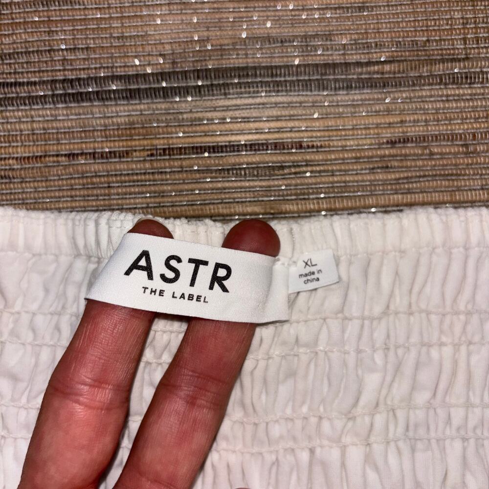 ASTR THE LABEL | Bow Detail Smock Bodice Cotton Blend Dress Sz XL - Picture 5 of 8